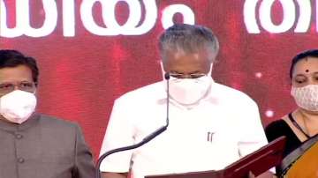Pinarayi Vijayan takes oath as the Chief Minister of Kerala, being sworn in by Governor Arif Mohammad Khan.