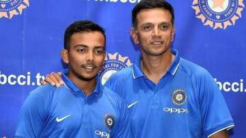 Prithvi Shaw and Rahul Dravid