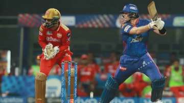 Steve Smith in action during an IPL 2021 game for Delhi Capitals