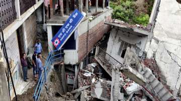 Several buildings were washed away at at Devprayag market in Tehri Garhwal district of Uttarakhand.