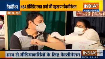 Uttar Pradesh govt organises Covid-19 vaccination camp for media officials, Rajat Sharma thanks CM A