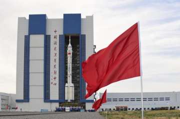 Rocket on pad, China ready to send 1st crew to space station