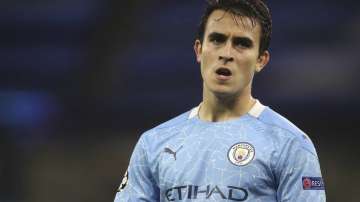 In this Oct. 21, 2020 file photo, Manchester City's Eric Garcia is seen during the Champions League group C soccer match between Manchester City and FC Porto at the Etihad stadium in Manchester