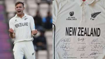 Tim Southee auctions signed WTC final jersey