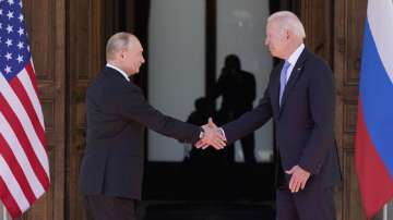 President Joe Biden and Russian President Vladimir Putin meet at the 'Villa la Grange' Geneva, Switzerland.