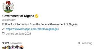 nigeria govt koo account, koo nigeria govt, nigeria koo account, twitter ban nigeria, 