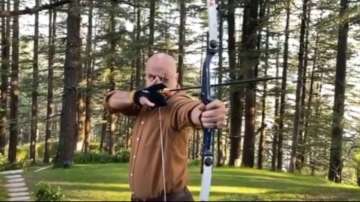 Anupam Kher tries archery for the first time in hometown Shimla. Watch video