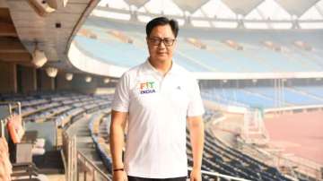 Sports minister Kiren Rijiju unveils India's uniform for Tokyo Olympics