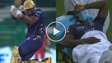 Andre Russell hit on helmet during PSL 2021; taken to hospital | Watch