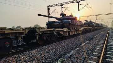 Indian Army conducted a successful trial by moving a military train on Monday 
 