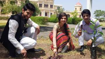 TV actors planting trees on World Environment Day