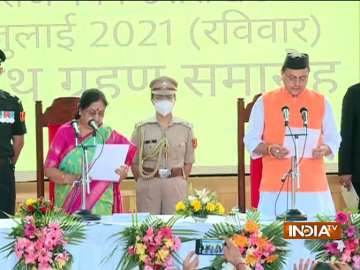 Pushkar Singh Dhami takes oath as 11th chief minister of Uttarakhand