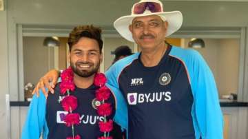 Rishabh Pant and Ravi Shastri