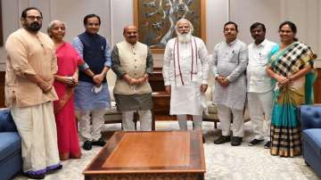 The new chief minister also hosted a lunch at Hotel Ashoka for all state MPs. Around 24 MPs from both the Lok Sabha and Rajya Sabha were present.