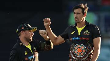 Aaron Finch and Mitchell Starc