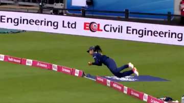 WATCH: Catch of the summer! Harleen Deol produces a sensational boundary catch during ENG-W vs IND-W