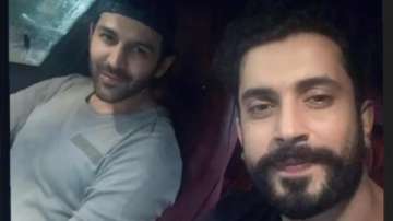 Sonu, Titu aka Kartik Aaryan, Sunny Singh reunite, head out for a drive | PIC