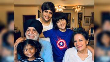 Mandira Bedi 'grateful' as she shares pic with parents, children post husband Raj Kaushal's demise