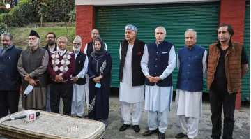 A statement issued here by the alliance spokesperson and CPI(M) leader M Y Tarigam said the PAGD met on Sunday evening under the chairmanship of Farooq Abdullah-?the National Conference (NC) president -- at his residence