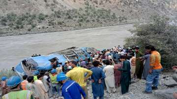 A blast was reported in a bus carrying Pakistani and Chinese workers to a  dam construction site in Khyber Pakhtunkhwa province.