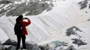 Climate Experts cover shrinking Italian glacier with cloth; watch viral video