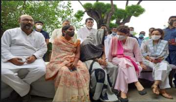 On UP visit, Priyanka Gandhi meets SP worker Anita Yadav in Lakhimpur Kheri