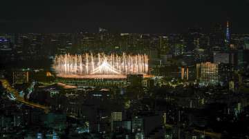 Fireworks illuminate over National Stadium during the opening ceremony of the 2020 Tokyo Olympics on July 23. (Representational image)