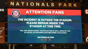 Major League Baseball match in US suspended after shooting outside stadium