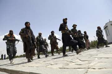 Taliban fighters patrol in Kabul, Afghanistan, Thursday, Aug. 19, 2021. The Taliban celebrated Afghanistan's Independence Day on Thursday by declaring they beat the United States, but challenges to their rule ranging from running a country severely short on cash and bureaucrats to potentially facing an armed opposition began to emerge.
 