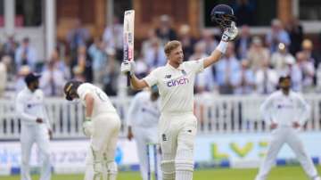 England skipper Joe Root celebrates his ton