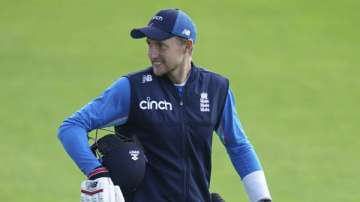 England's Joe Root makes his way out to bat during a nets session at Headingley cricket ground in Leeds, England, Monday, Aug. 23, 2021