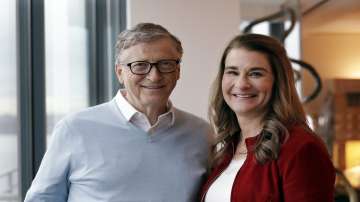 FILE - In this Feb. 1, 2019, file photo, Bill and Melinda French Gates pose together in Kirkland, Wash.