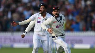 Virat Kohli celebrating India's win at Lord's