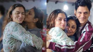 Darlings: Shefali Shah's wrap up celebration was all about hugs and kisses for Alia Bhatt