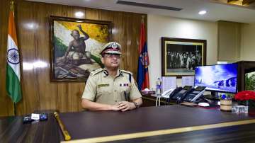 Newly-appointed Delhi Police Commissioner Rakesh Asthana takes charge at the Delhi Police Headquarters, New Delhi.