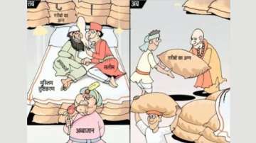 The ‘abba jaan’ cartoon released by UP BJP.