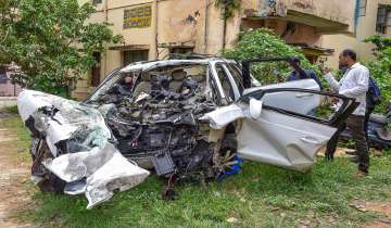 The vehicle narrowly missed hitting a food delivery boy. The victims were seen standing through the sunroof, enjoying the loud music, the police sources added.
 