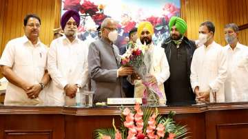 Congress leader Rahul Gandhi attends oath-taking ceremony of new Punjab Chief Minister