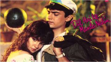 Poster of Aamir Khan-Pooja Bhatt starrer Dil Hai Ke Manta Nahin 