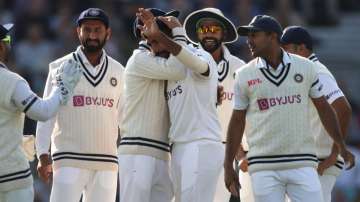 ENG vs IND 4th Test: Jasprit Bumrah of India celebrates bowling out Rory Burns of England