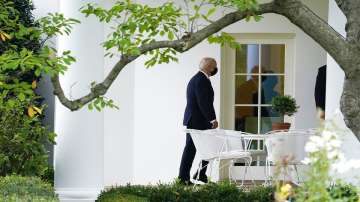 President Joe Biden arrives at the White House upon arrival Tuesday.