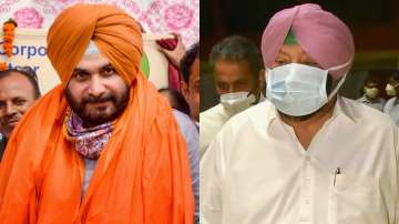 Punjab Congress President Navjot Singh Sidhu (L) and Former Punjab CM Captain Amarinder Singh (R)