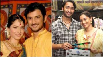 Ankita Lokhande with Sushant Singh Rajput, Shaheer Sheikh