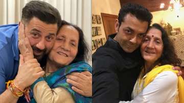 Sunny Deol, Bobby Deol share adorable pics with their mother on her birthday