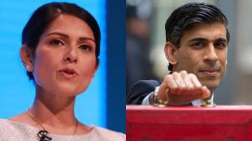 Priti Patel (L) and Rishi Sunak (R).