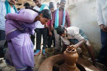 YSR Telangana Party founder-president Y S Sharmila