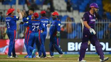 Afghanistan's wicket celebration