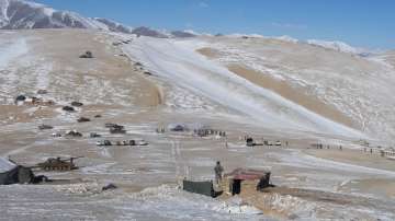 Indian and Chinese troops and tanks disengage from the banks of Pangong lake area in Eastern Ladakh (Feb 2021) where they had been deployed opposite each other. (PTI File Photo)