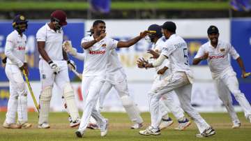 The winning moment from the first Test match between Sri Lanka and West Indies. 
