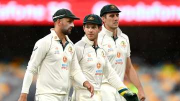 Nathan Lyon, Tim Paine, Pat Cummins,